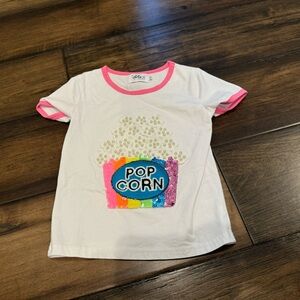 Lola and the boys popcorn ringer T-shirt with embellishments size 4T